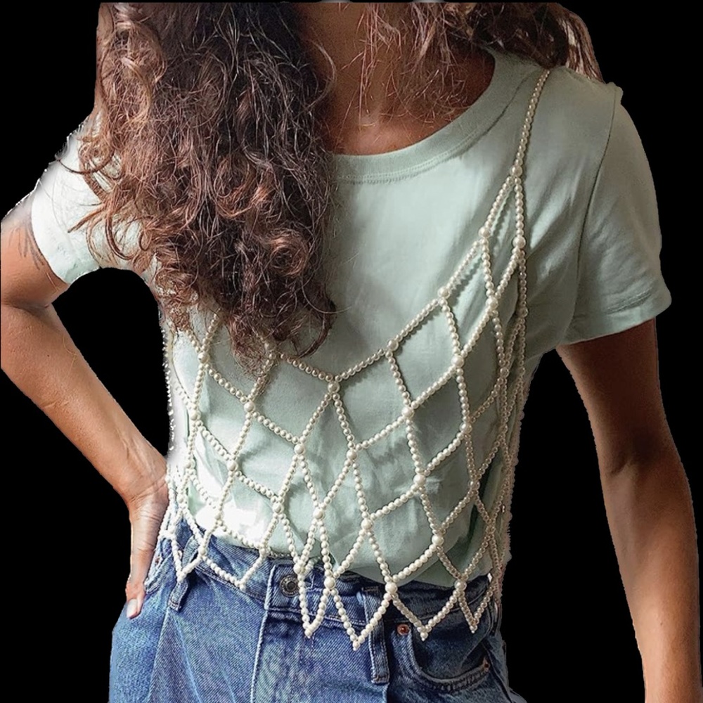 Urban Outfitters beaded pearl top!